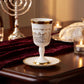 Kiddush Cup - Jerusalem Gold with Saucer