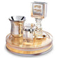 Crystal Golden Havdalah Set with Rotating Tray - Orot Judaica