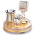 Crystal Golden Havdalah Set with Rotating Tray - Orot Judaica