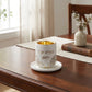 Kiddush Cup with Saucer - Jerusalem Design Modern Stone Finish