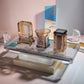 Havdalah Set – Luxury Amber Crystal Havdalah Set with Kiddush Cup, Candle Holder & Besamim Box