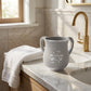 Netilat Yadayim Washing Cup – Gray Polymer Cup with Silver Accents & Hebrew Design