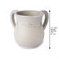 Netilat Yadayim Washing Cup – Elegant Polymer Netilah Cup | Cream & Silver Design