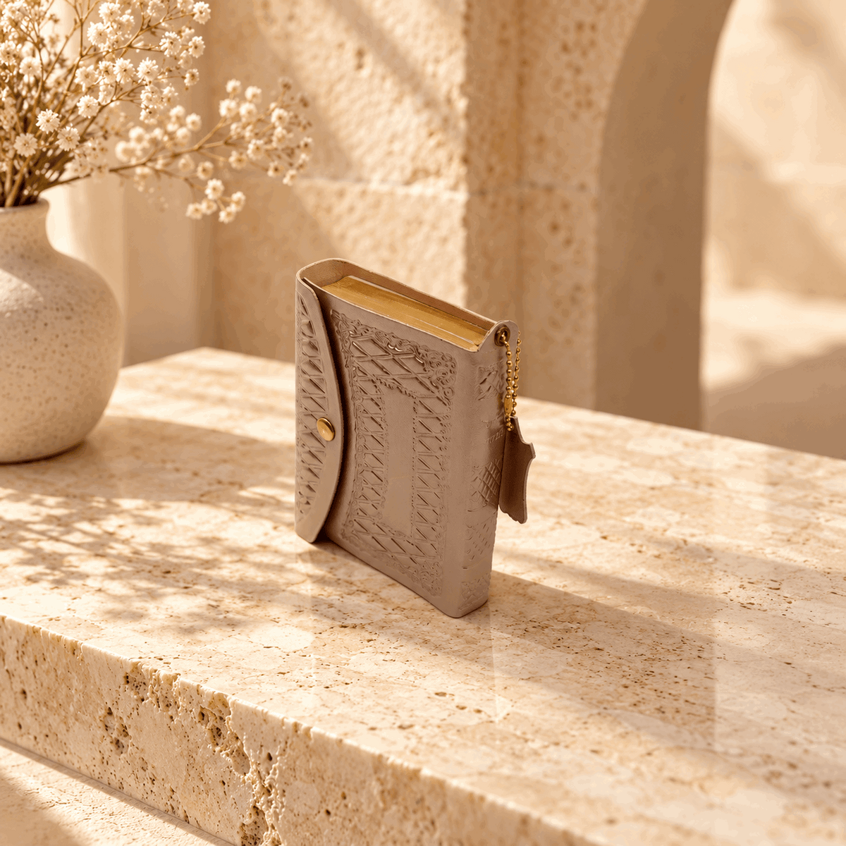 Siddur – Beit Tefillah Genuine Leather Pocket Prayer Book | Rose Gold Snap Closure & Name Stamping