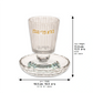 Kiddush Cup – Crystal Shabbat & Yom Tov Kiddush Cup with Matching Saucer | Borei Pri HaGafen Gold Design