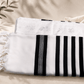Tallit Pe'er Kal Black - 100% Pure Rehelim Wool - Mishkan HaTchelet