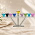 Hanukkiah – V-Line Crystal Hanukkah Menorah | Colorful or Clear Crystal Edition