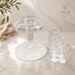 Kiddush Wine Fountain Set - Acrylic Kiddush Cup with 8 Wine Cups | Elegant Shabbat & Yom Tov Wine Dispenser