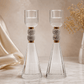 Candlesticks - Crystal Shabbat & Yom Tov Candlesticks | Crystal Bead Design