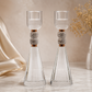 Candlesticks - Crystal Shabbat & Yom Tov Candlesticks | Crystal Bead Design