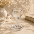 Kiddush Cup - Crystal Glass with White Stone Accents