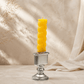 Havdalah Candle - Silver Candlestick Sculpted Design