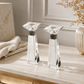 Candlesticks - Crystal Shabbat & Yom Tov Candlesticks | Faceted Crystal Pillar Design