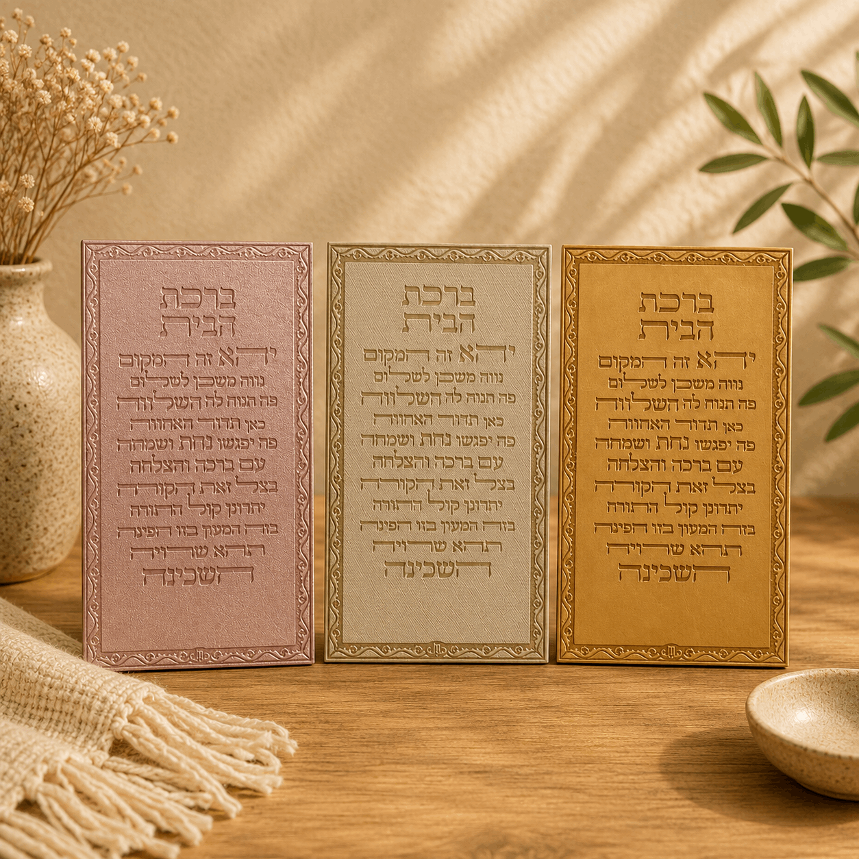 Birkat HaBayit Magnet - Faux Leather Luxury Edition