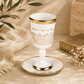 Kiddush Cup - Jerusalem Gold with Saucer