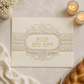 Challah Cover - Luxury Embossed White Faux Leather
