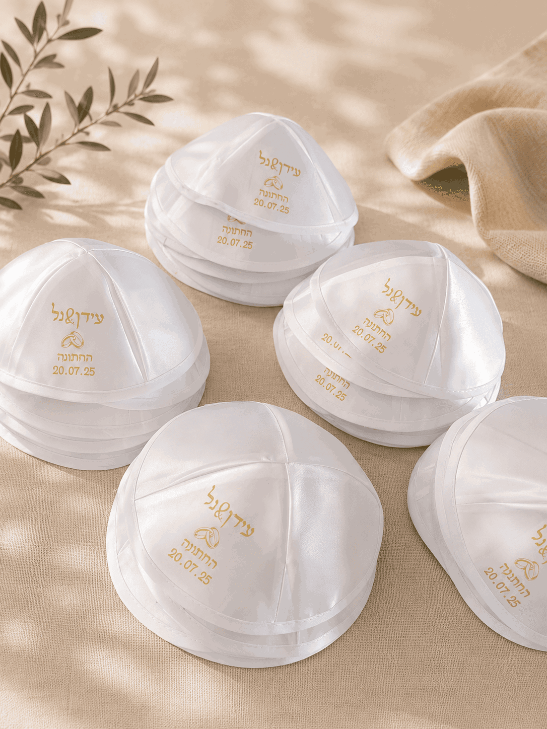 Kippah – Personalized Satin Kippah for Weddings, Bar Mitzvahs & Events | Custom Printed Yarmulke