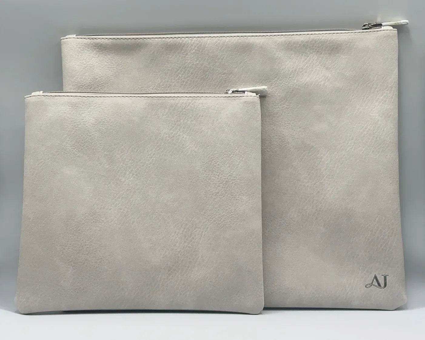 Tallit and Tefillin Bag Set - Light Gray PU - Orot Judaica