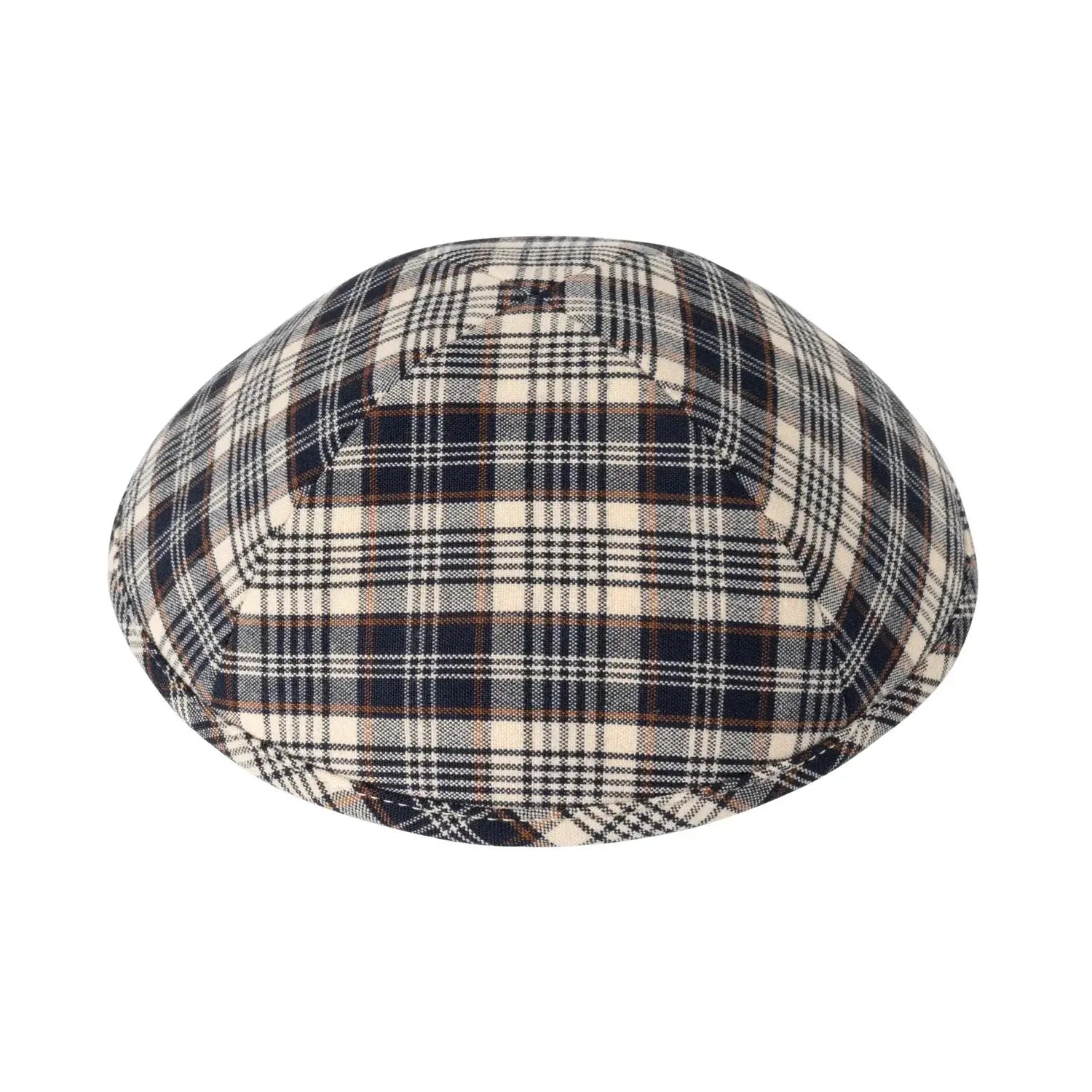 Kippah - iKIPPAH Navy & Cream Plaid Yarmulke