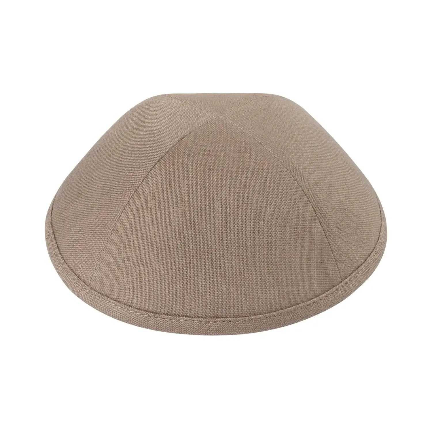 Linen Kippah - iKIPPAH Taupe Yarmulke