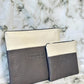 Tallit and Tefillin Bag Set - Genuine Leather Gray Python Embossed with White - Orot Judaica