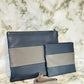 Tallit and Tefillin Bag Set - Genuine Leather Blue and Gray - Orot Judaica