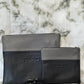 Tallit and Tefillin Bag Set - Genuine Leather Black and Gray - Orot Judaica