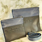 Tallit and Tefillin Bag Set - Genuine Leather Black and Blue - Orot Judaica