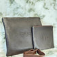 Tallit and Tefillin Bag Set - Genuine Leather Smooth Dark Brown - Orot Judaica