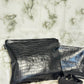 Tallit and Tefillin Bag Set - Genuine Leather Crocodile Embossed Black - Orot Judaica