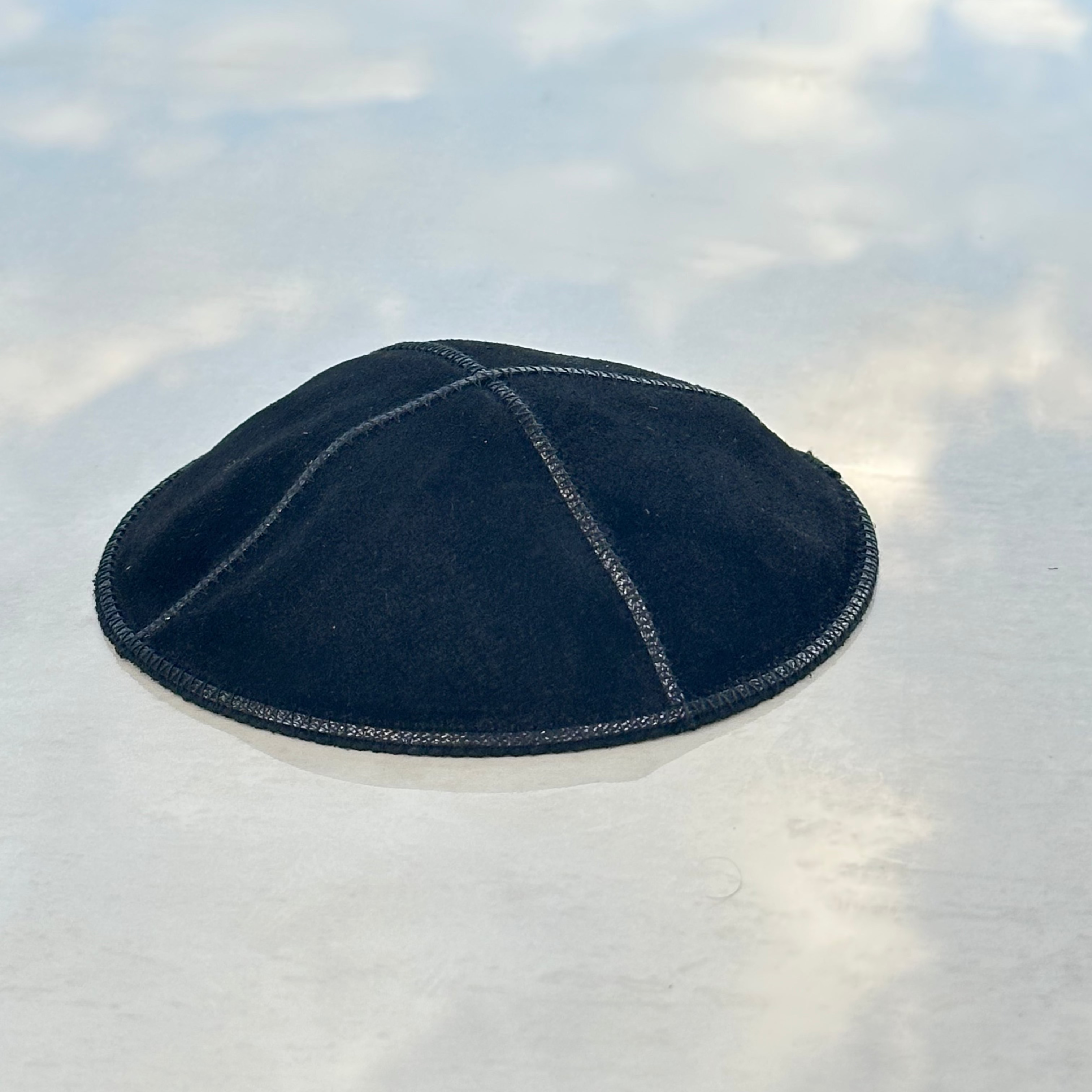 Black Leather Kippah - Artman Style