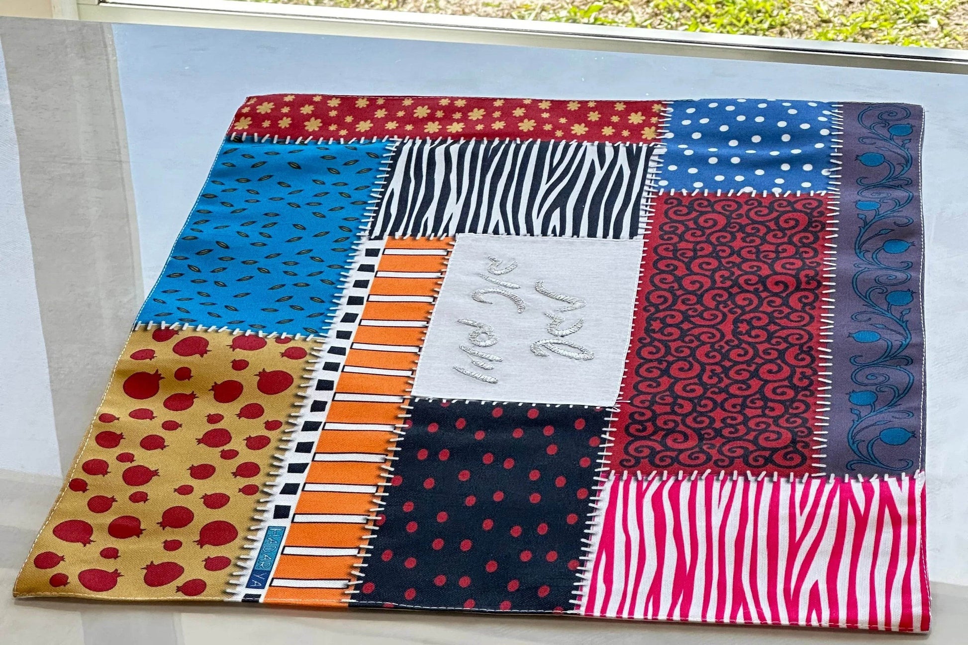Bamboo Fabric Challah Cover - Patchwork Color - Orot Judaica