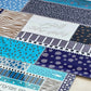 Bamboo Fabric Challah Cover - Patchwork Blue - Orot Judaica