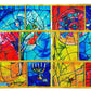 Bamboo Fabric Challah Cover - Chagall Windows - Orot Judaica