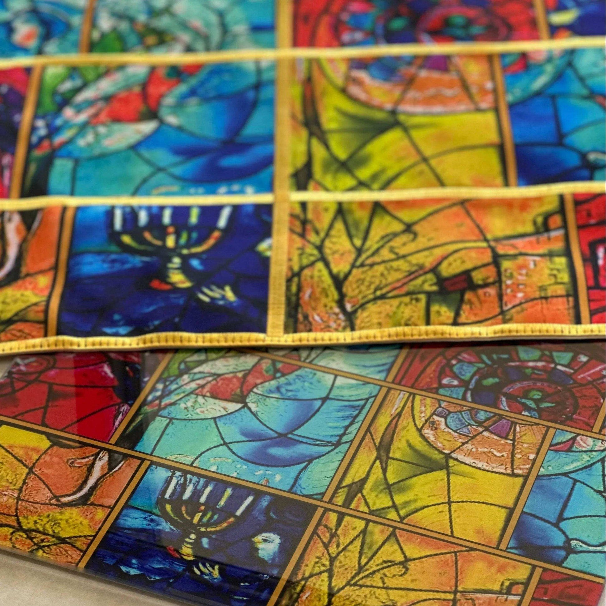 Glass Challah Tray - Chagall Windows - Orot Judaica