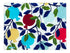 Tempered Glass Challah Tray with Colorful Pomegranates - Orot Judaica