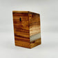 Wood and White Epoxy Tzedakah Box - Orot Judaica