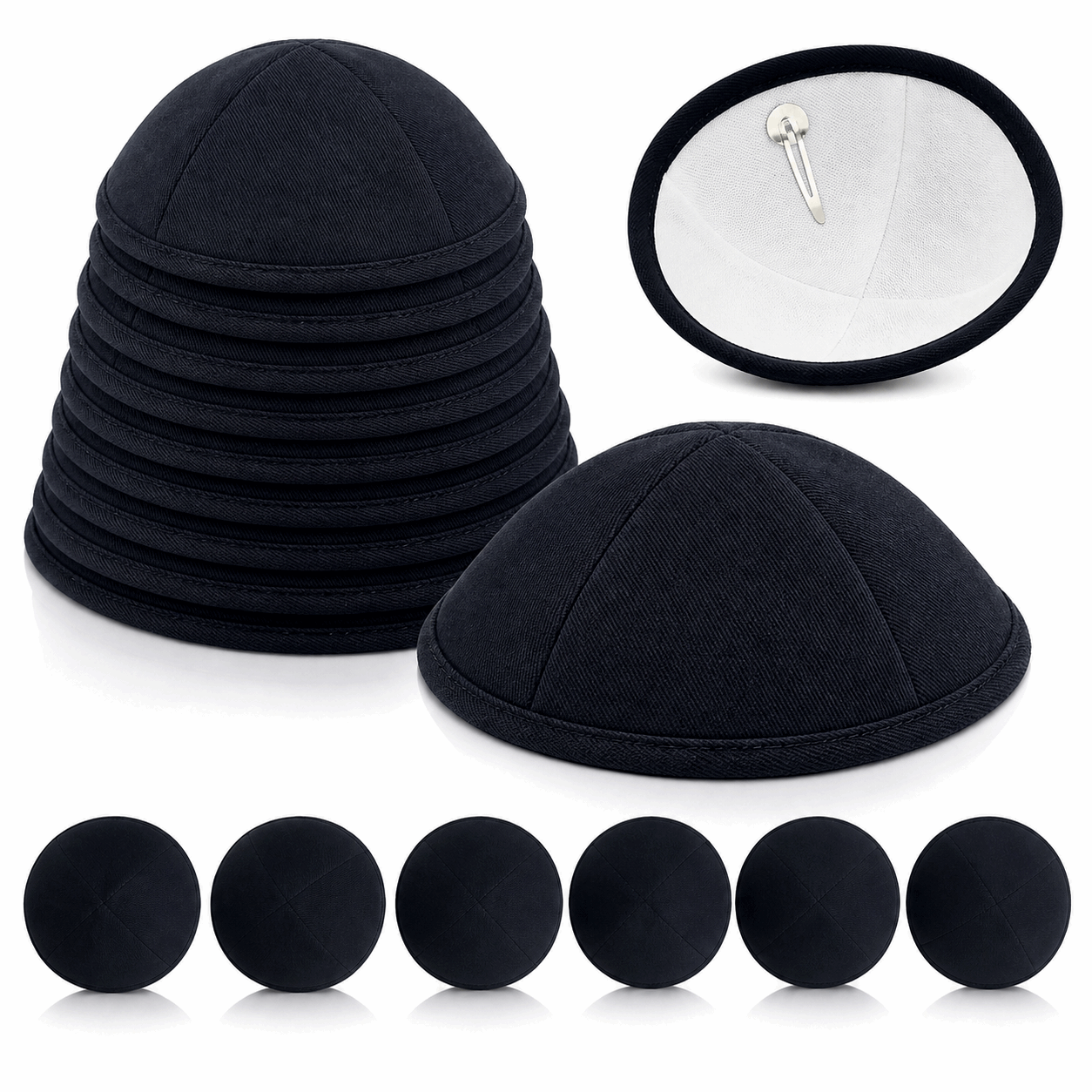 Kippah - Premium Durable Cotton 4-Part Design