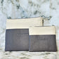 Tallit and Tefillin Bag Set - Genuine Leather Gray Python Embossed with White - Orot Judaica