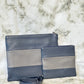 Tallit and Tefillin Bag Set - Genuine Leather Blue and Gray - Orot Judaica