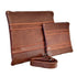 Tallit and Tefillin Bag Set - Genuine Leather Brown Textured and Smooth - Orot Judaica