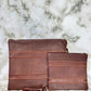 Tallit and Tefillin Bag Set - Genuine Leather Brown Textured and Smooth - Orot Judaica