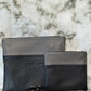 Tallit and Tefillin Bag Set - Genuine Leather Black and Gray - Orot Judaica