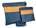 Tallit and Tefillin Bag Set - Genuine Leather Blue and Caramel - Orot Judaica