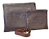 Tallit and Tefillin Bag Set - Genuine Leather Smooth Dark Brown - Orot Judaica