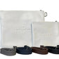 Tallit and Tefillin Bag Set - Genuine Leather Smooth White - Orot Judaica