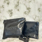 Tallit and Tefillin Bag Set - Genuine Leather Crocodile Embossed Black - Orot Judaica