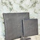 Tallit and Tefillin Bag Set - Genuine Leather Python Embossed Gray - Orot Judaica
