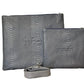Tallit and Tefillin Bag Set - Genuine Leather Python Embossed Gray - Orot Judaica