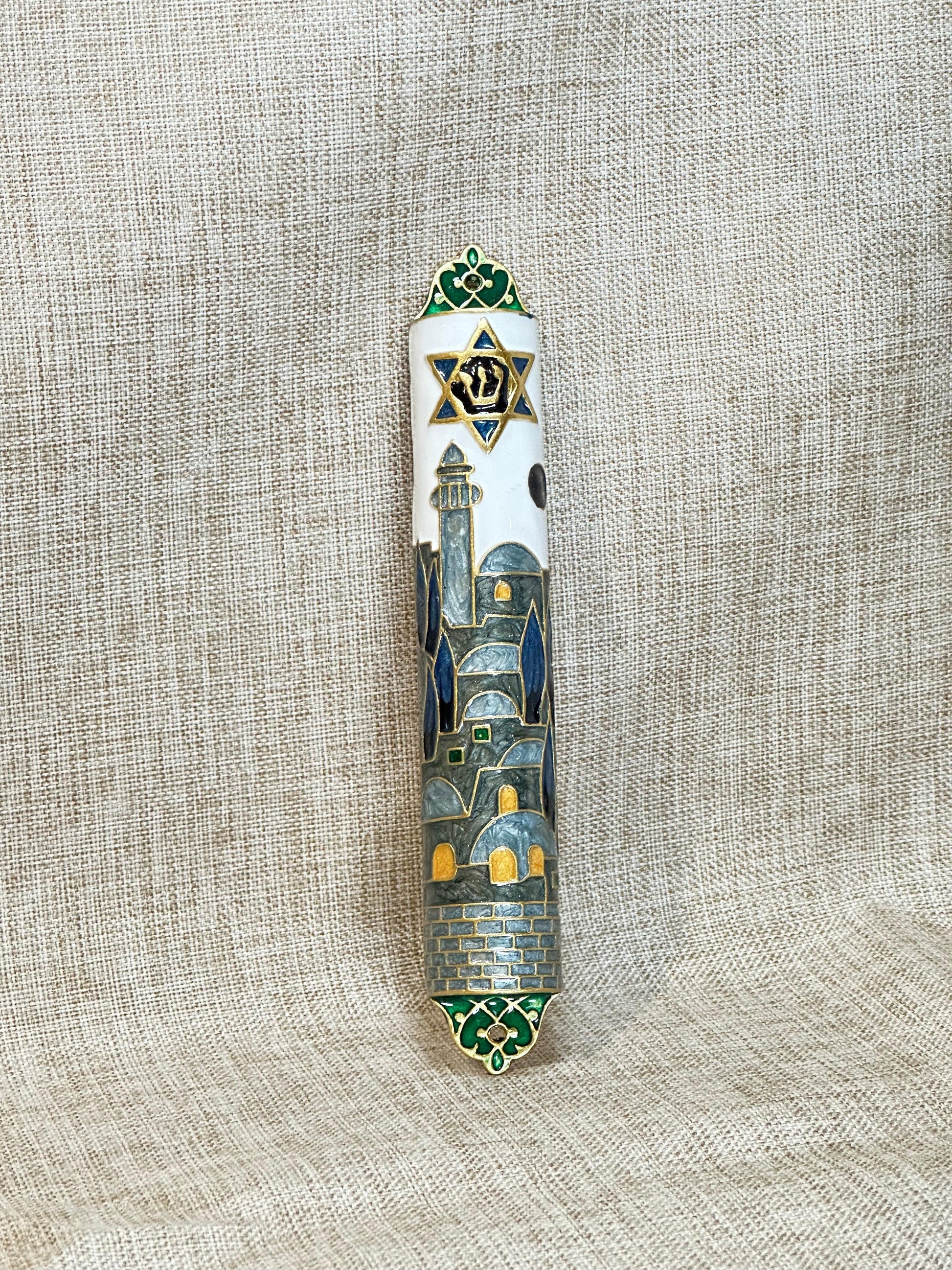 Decorative Metal Mezuzah - Jerusalem Model - Orot Judaica